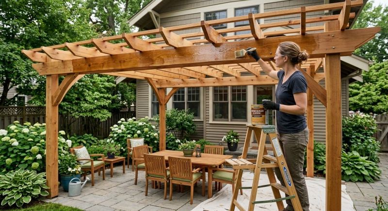 Pergola Sealing in Tacoma, WA