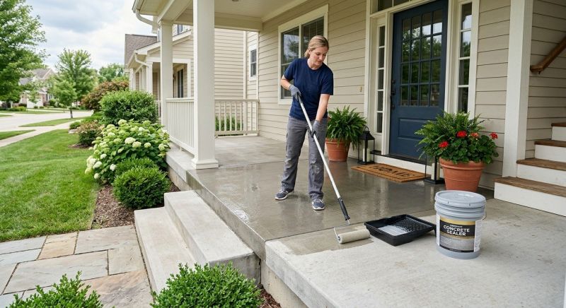 Porch Concrete Sealing in Redmond, WA