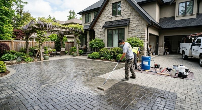 Concrete Walkway Sealing in Kansas City, KS