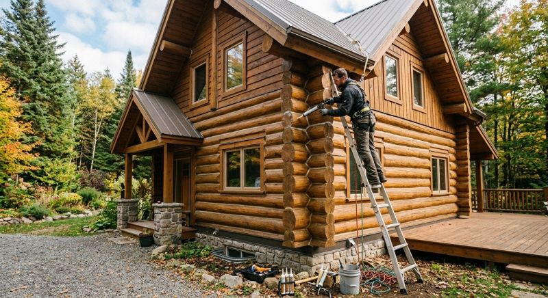 Log Home Weatherproofing in Puyallup, WA