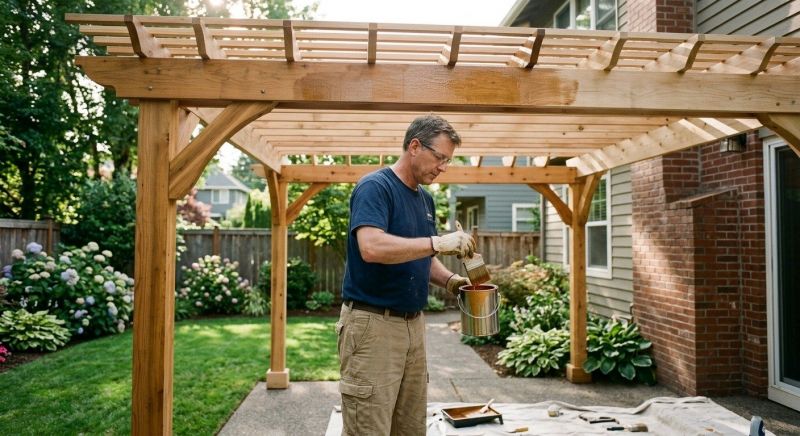 Pergola Sealing in Renton, WA