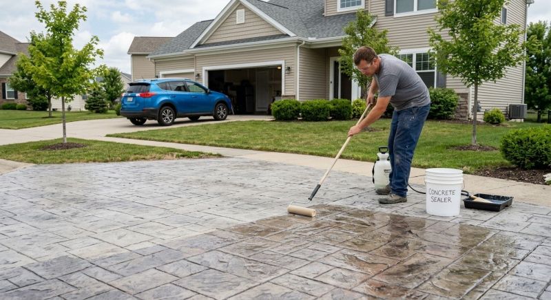 Stamped Concrete Sealing in Seattle, WA